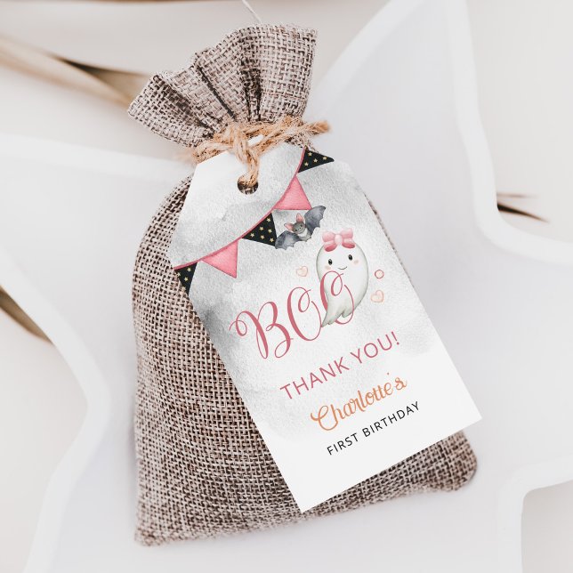 Étiquettes-cadeau Première Fille éffrayante d'anniversaire Favor (Créateur téléchargé)