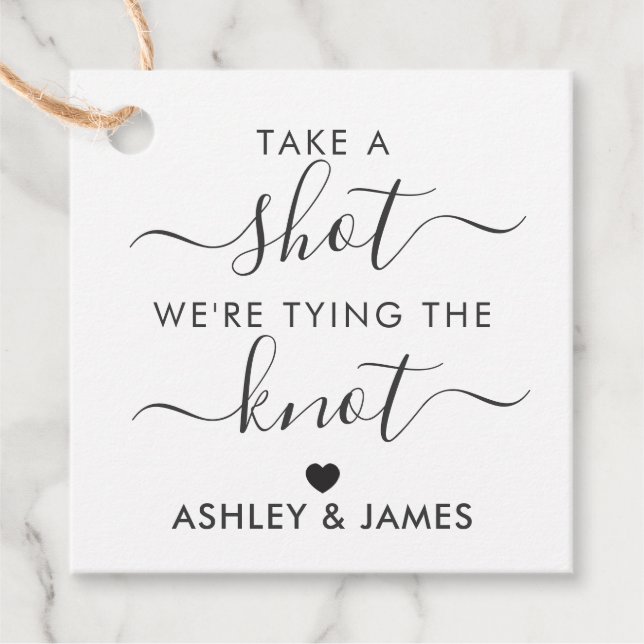 Étiquettes Cadeau Prenez une balle Nous sommes en train de nouer le  (Devant)