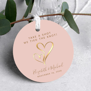 Étiquettes Cadeau Prenez Une Tournée Nous Avons Lié Le Mariage D'Or