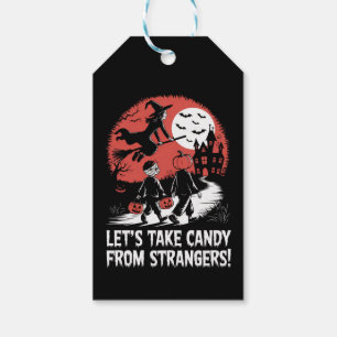 Étiquettes-cadeau Prenons des bonbons à des inconnus Funny Halloween