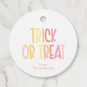 Étiquettes Cadeau Preppy Trick ou Treat Halloween