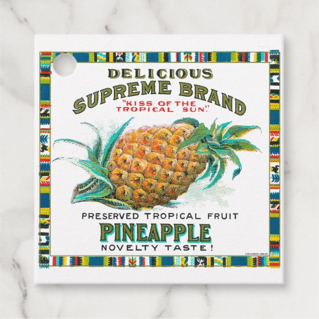 Étiquettes Cadeau Préservations Suprême d'ananas (Devant)