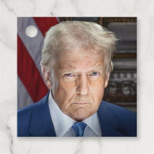 Étiquettes Cadeau Président américain Donald Trump Photo 2025