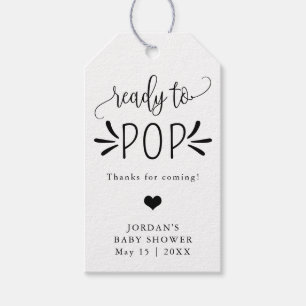 Étiquettes-cadeau Prêt à appuyer sur le minimaliste Baby shower Favo
