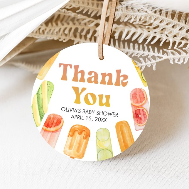 Étiquettes Cadeau Prêt à faire éclater la Baby Shower Popsicle (Popsicle Summer Baby Shower Favor Tags)