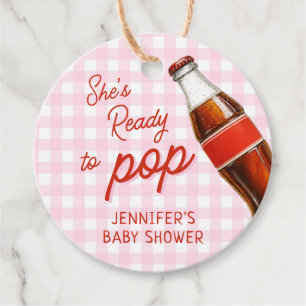 Étiquettes Cadeau Prêt À Pop Soda Pop Cola Girl Baby shower