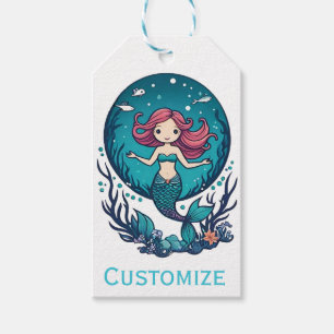 Étiquettes-cadeau Pretend I'm A Cute Mermaid Thunder_Cove