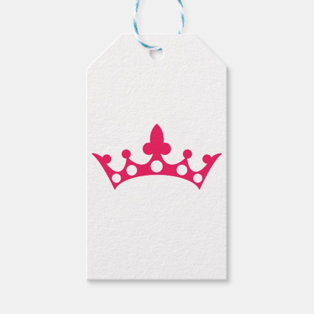 Étiquettes-cadeau Princesse Rose Tiara (Devant)