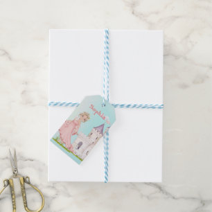 Étiquettes-cadeau Princesse Unicorn rose bleu mignonne