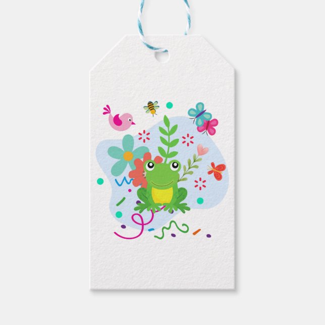 Étiquettes-cadeau Printemps dans le jardin (Devant)