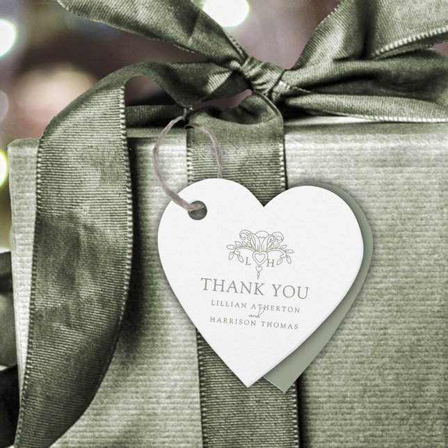 Étiquettes Cadeau Printemps fleur de lis élégant mariage sage merci (Créateur téléchargé)