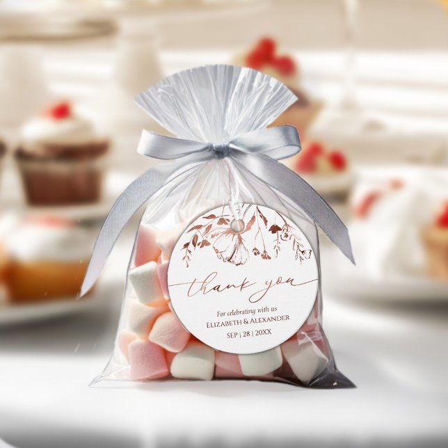 Étiquettes Cadeau Printemps mariage merci Sticker Fleur sauvage (Créateur téléchargé)