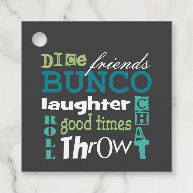 Étiquettes Cadeau Prix Bunco Nouveauté Cadeau (Devant)