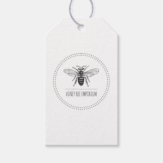 Étiquettes-cadeau Prix d'affaires du logo Bee Circle (Devant)