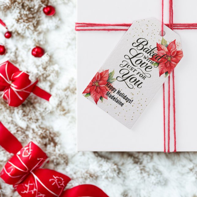 Étiquettes-cadeau Produits de boulangerie des Fêtes de Noël (Personalized Christmas baked goods tag)