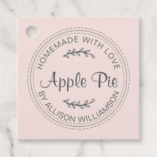 Étiquettes Cadeau Produits Rustiques Maison Cuisiniers Pomme Pie Pas