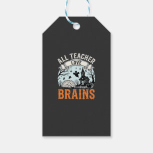 Étiquettes-cadeau Prof Amour Cerveaux Halloween Classe Enchantée