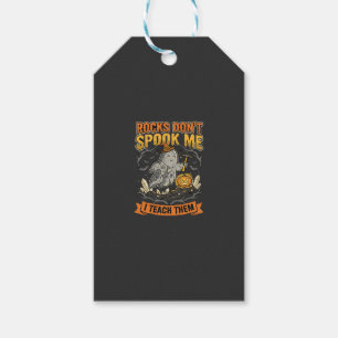 Étiquettes-cadeau Prof de géologie Halloween épouvante
