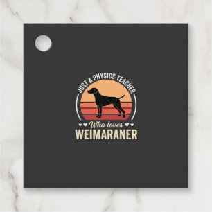 Étiquettes Cadeau Professeur de physique amateur de chien Weimaraner