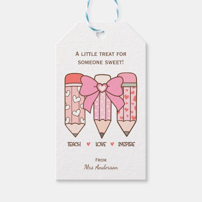 Étiquettes-cadeau Professeur Valentine Une petite gâterie pour quelq (Devant)