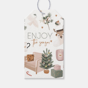 Étiquettes-cadeau Profitez de la saison Rustique Joyeux Noël Tags ca