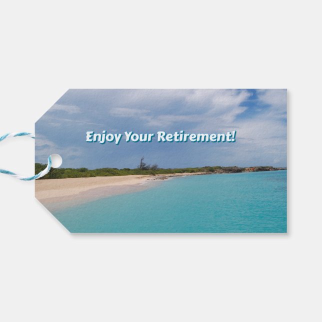 Étiquettes-cadeau Profitez de votre retraite (Dos Horizontal)