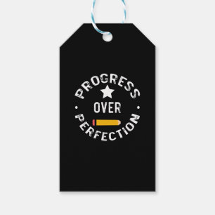 Étiquettes-cadeau Progrès Plutôt que Perfection Retour à l'école Ens