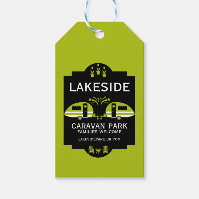 Étiquettes-cadeau Promotion du camping Caravan (Devant)
