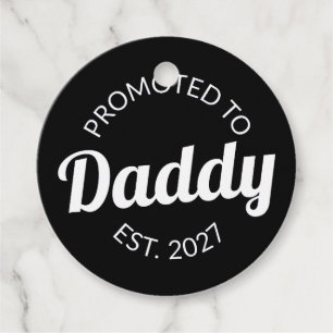 Étiquettes Cadeau Promu Papa 2027 Nouveau Papa Cadeau Baby Shower Je