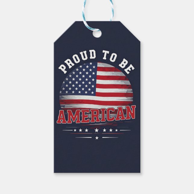 Étiquettes-cadeau Proud to be American (Devant)