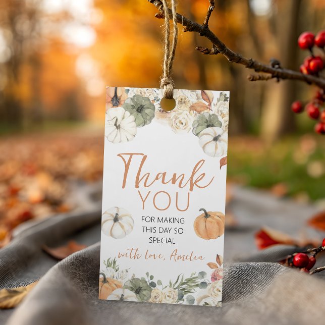 Étiquettes-cadeau Pumpkin Birthday Favor Tag (Créateur téléchargé)