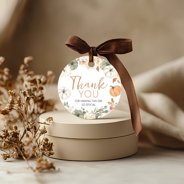 Étiquettes Cadeau Pumpkin Birthday Favor Tag (Créateur téléchargé)