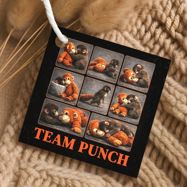 Étiquettes Cadeau Punch Baby Singe (Créateur téléchargé)