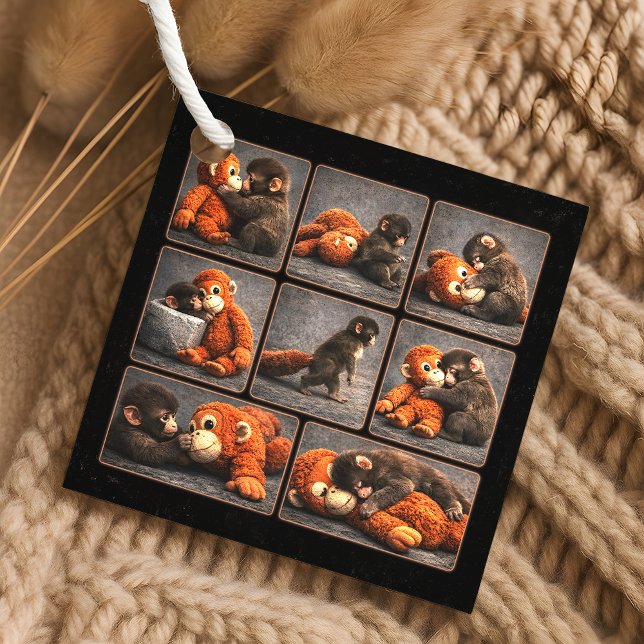 Étiquettes Cadeau Punch Baby Singe (Créateur téléchargé)