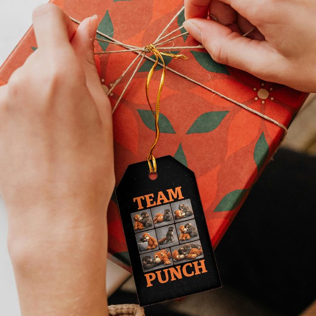 Étiquettes-cadeau Punch Bébé Singe (Créateur téléchargé)