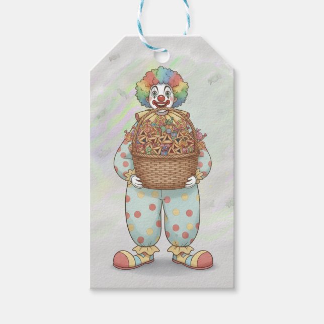 Étiquettes-cadeau Purim Clown Mishloach Manot  (Devant)