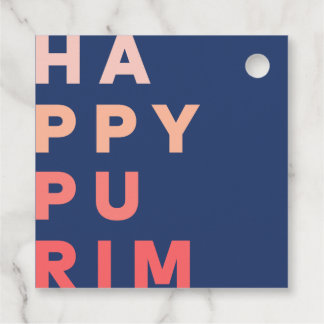 Étiquettes Cadeau Purim Coral Ombre