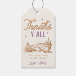 Étiquettes-cadeau Purple Cowgirl Anniversaire Favoriser Tags