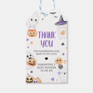 Étiquettes-cadeau Purple Ghost Halloween Little Boo Favoriser Tags