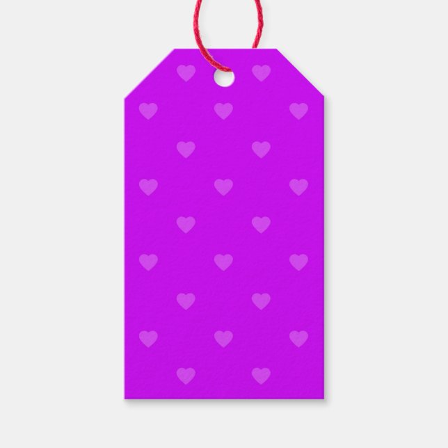 Étiquettes-cadeau Purple hearts (Devant)