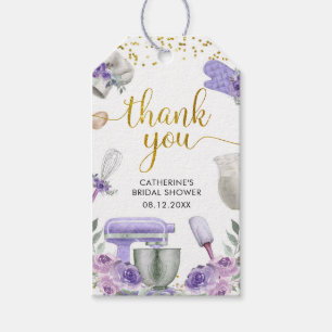 Étiquettes-cadeau Purple Stock the Kitchen Fête des mariées Tags cad