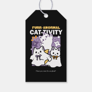 Étiquettes-cadeau Purr-anormal Cat-tivity - Halloween Cat Design