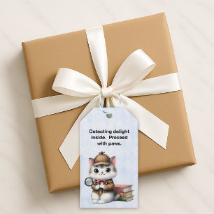 Étiquettes-cadeau Purrlock Holmes Détective Félin