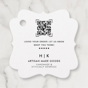 Étiquettes Cadeau QR - Analyse du code Revoir Merci de produit Han
