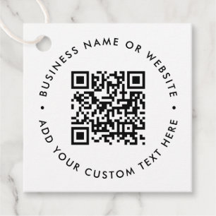 Étiquettes Cadeau QR Code Minimaliste Nettoyer un budget blanc simpl