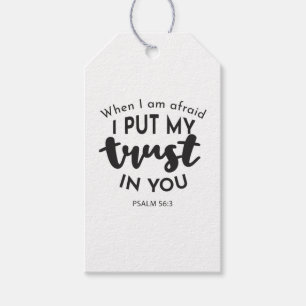 Étiquettes-cadeau Quand j'ai peur, je mets ma confiance en vous Cita