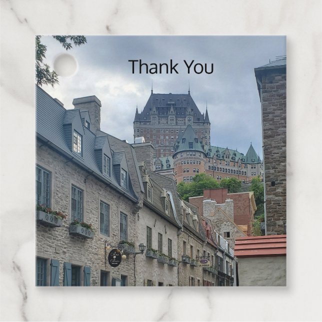 Étiquettes Cadeau quartier historique de la ville de Québec          (Devant)