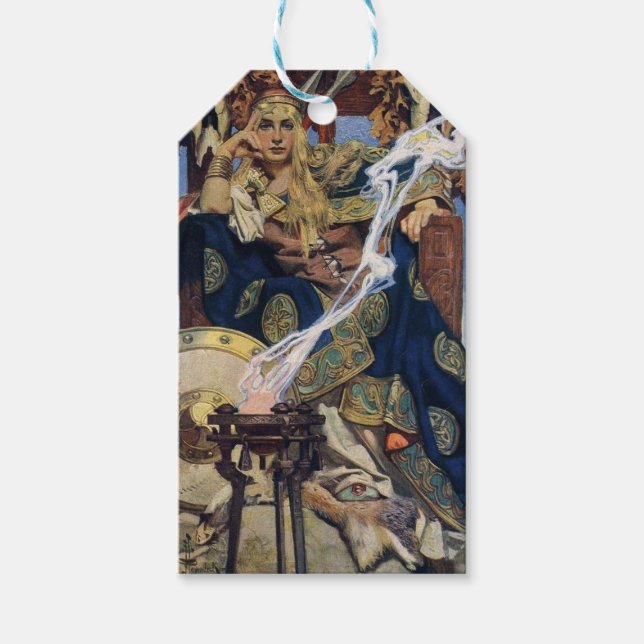 Étiquettes-cadeau Queen Maeve Warrior Princess Imaginaire Art (Devant)