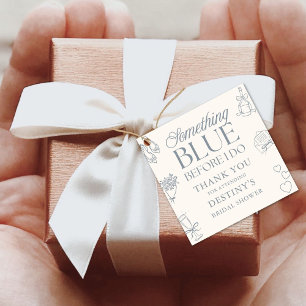 Étiquettes Cadeau Quelque chose de bleu avant de faire merci Cadeau 