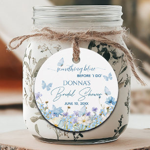 Étiquettes Cadeau Quelque chose de bleu avant 'Oui' Floral Shower de